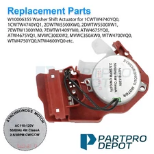 W10006355 Washer Washing Shift Actuator AP4514409 PS2579376 for Whirlpool