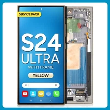 Samsung S24 Ultra LCD with Touch + Frame Titanium Yellow Service Pack
