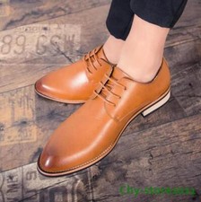 Mens British Pointy Toe Dress Business Lace Up Oxfords Formal Casual Shoes New