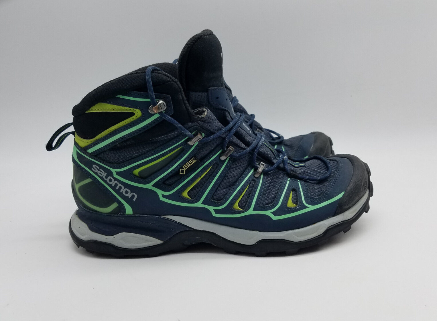 Scarpe da trail running blu Salomon X Ultra 2 Mid GTX da donna taglia 8 5 *vedi desc