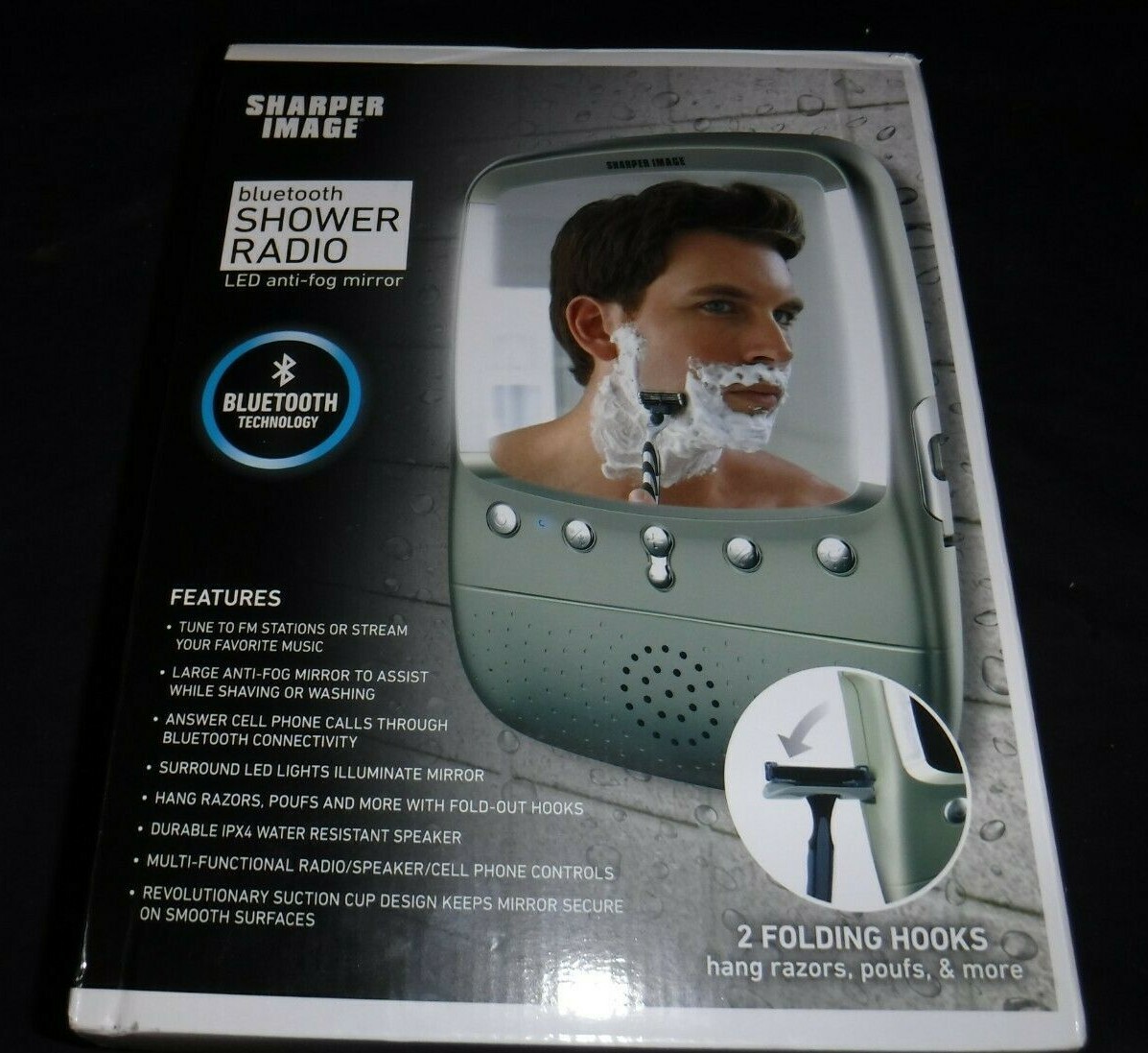 sharper image bluetooth shower radio