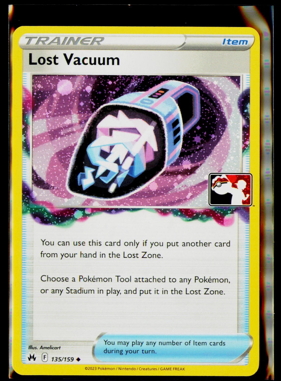 Lost Vacuum 135/159 Play! Cosmos Holo Pokemon Prize Pack Series 3 Card NM!
