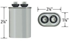 12.5 MFD 370V OVAL Run Capacitor