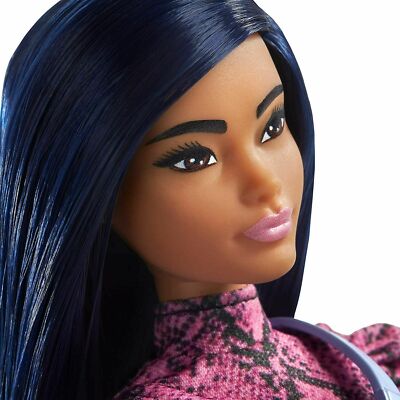 Barbie Fashionistas Doll #143 Snake Print Pink Dress A.A