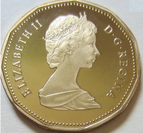 Photo of a 1987 Canada Loonie from an eBay listing that sold on Jul 20, 2026
