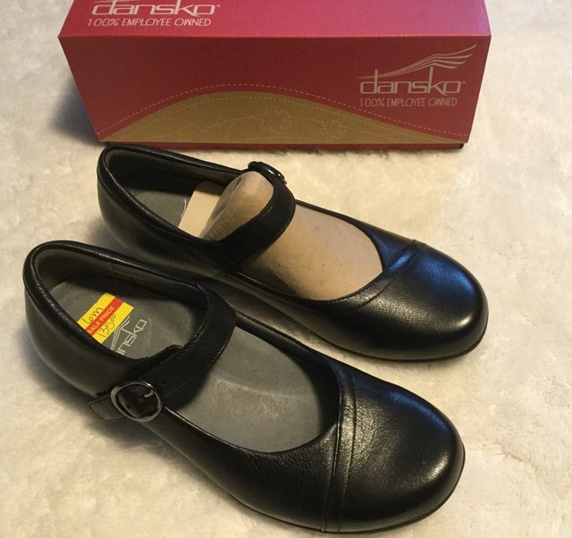 Dansko Women's Fawna Mary Jane Comfort Shoes Black Milled Nappa Sz 36/5.5-6M New for sale online