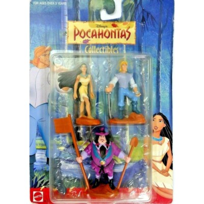 Pocahontas Original Action Figures 3pc John Smith Ratcliffe Mattel Disney 1995