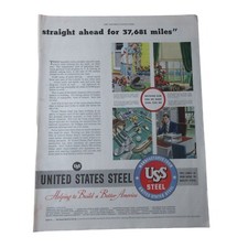 1949 United States US Steel  - Vintage Print Ad