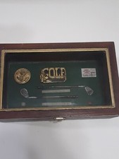 Vintage History of Golf Wood Shadow Box/Keepsake Storage RARE
