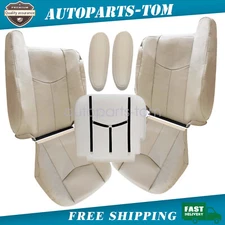 Front Bottom & Top & Armrest Seat Cover & Foam Cushion For 2003-06 GMC Yukon 7x