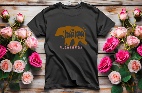 T-shirt personalizzate festa della mamma - orso mamma, tutto il giorno tutti i giorni - Foto 4 di 5