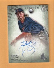 Henry Owens Boston Red Sox AUTO 2015 Bowman Inception Prospect /99