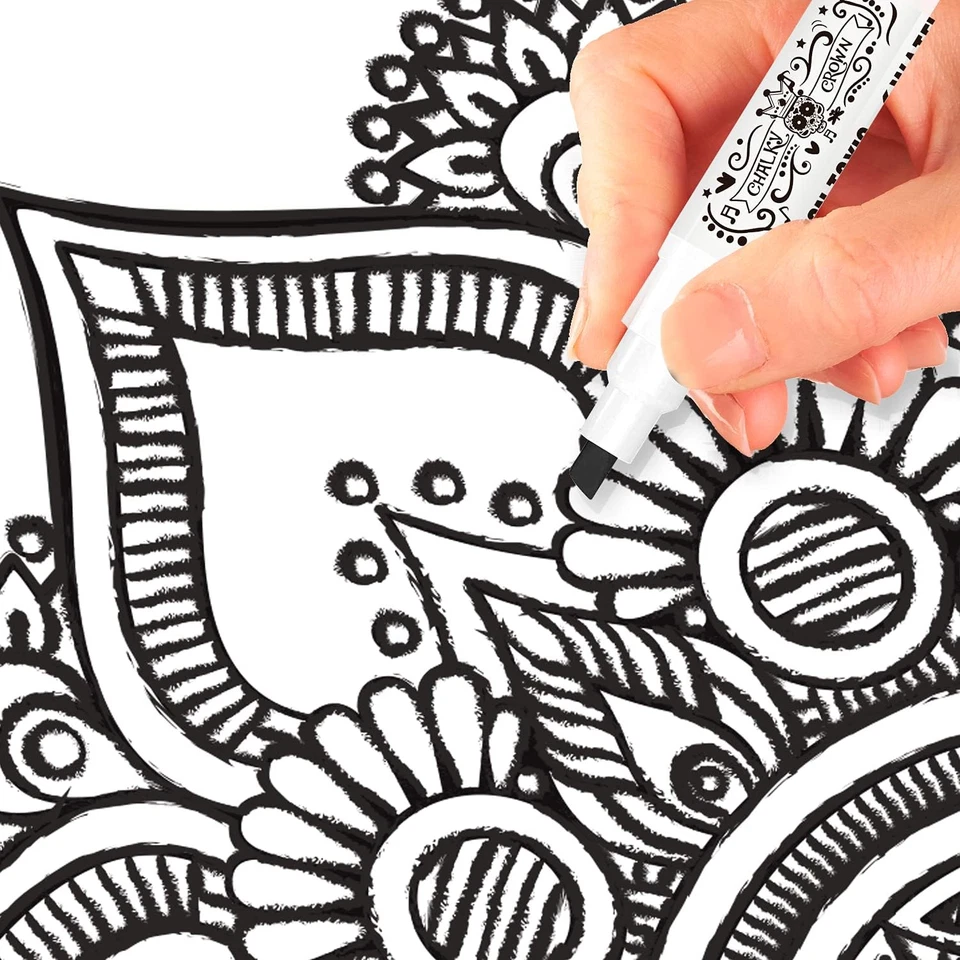 Rotulador de tiza líquida - Marcador de borrado en seco - Marcadores de tiza para letreros de pizarra, Foto 4 de 4