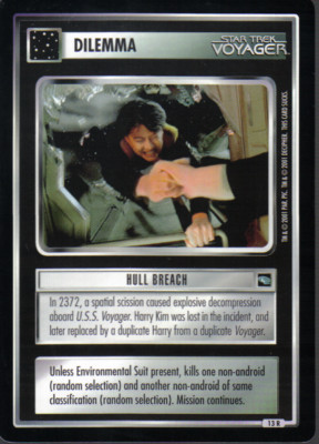 STAR TREK CCG VOYAGER RARE CARD HULL BREAK
