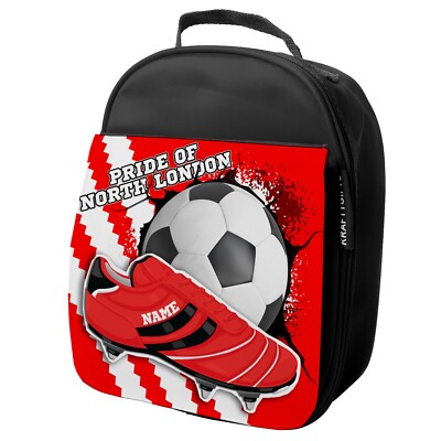 Personalised Arsenal Football Lunch Bag Kids Insulated School Lunch Box  FB02 UK