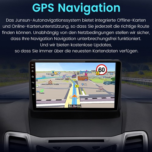 Radio de coche 6+128 GB CarPlay para Ford Fiesta 2009-2011 Android 13 GPS Navi SWC DAB+ - Imagen 4 de 13