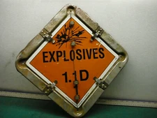 ALUMINUM EXPLOSIVES WARNING FLIP PLACARD LABELMASTER SIGNAGE