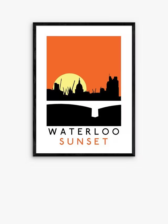 East End Prints Indie Prints 'Waterloo Sunset' Framed Print Wall Art