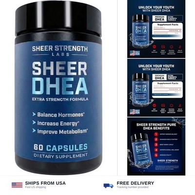 DHEA Supplement for Men DHEA 100mg - Pure DHEA Supplement for Men for Strengt...