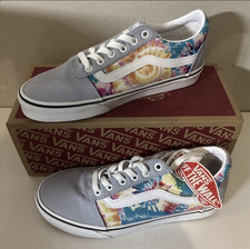 VANS Ward Rainbow Tie Dye Low Top Canvas Lace-Up Sneakers Rubber Sole