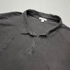 James Perse Standard Mens Polo Shirt Size 5 Charcoal Grey Cotton Made in USA