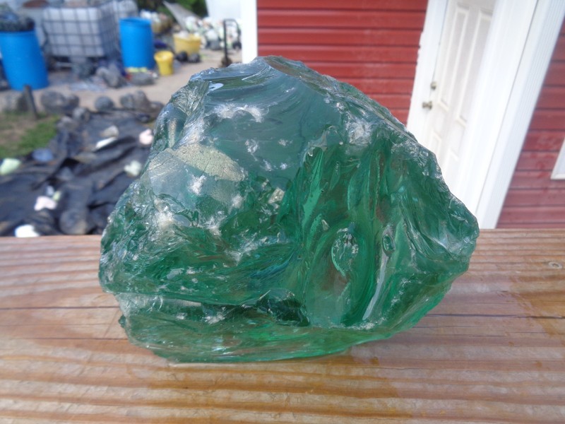 Glass Rock Slag Clear Green 6.2 lbs 48D Landscaping Aquarium Flowers