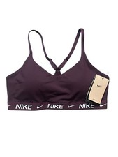 Nike Indy Womens XL Light Support Padded Adjustable Sports Bra Burgundy Crush