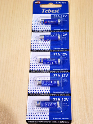 5 pc 12V Tcbest Ultra Alkaline Batteries A27, 27A, MN27, GP27A, 8LR732, L828
