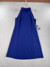 NWT Vince Camuto Dress Women’s 2 Royal Blue Halter A-Line Shift - $148 RETAIL