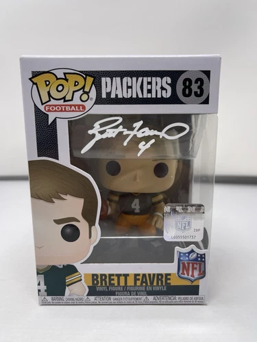 Brett Favre Signed Packers NFL Funko Pop #83 Beckett COA W/ Case L2
