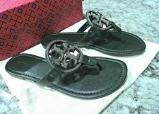 NIB Tory Burch Sandals - Miller Pave Leather Dark Emerald -  Size 8 Eight 