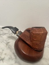 Large ARDOR - METEORA Fantasy BENT WOOD SMOKING PIPE - MADE ITALY RARE! Sterling