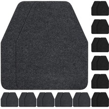 12 Pack Urinal Pads Urinal Floor Mats for Men Bathroom, Including 6 Pcs Black...