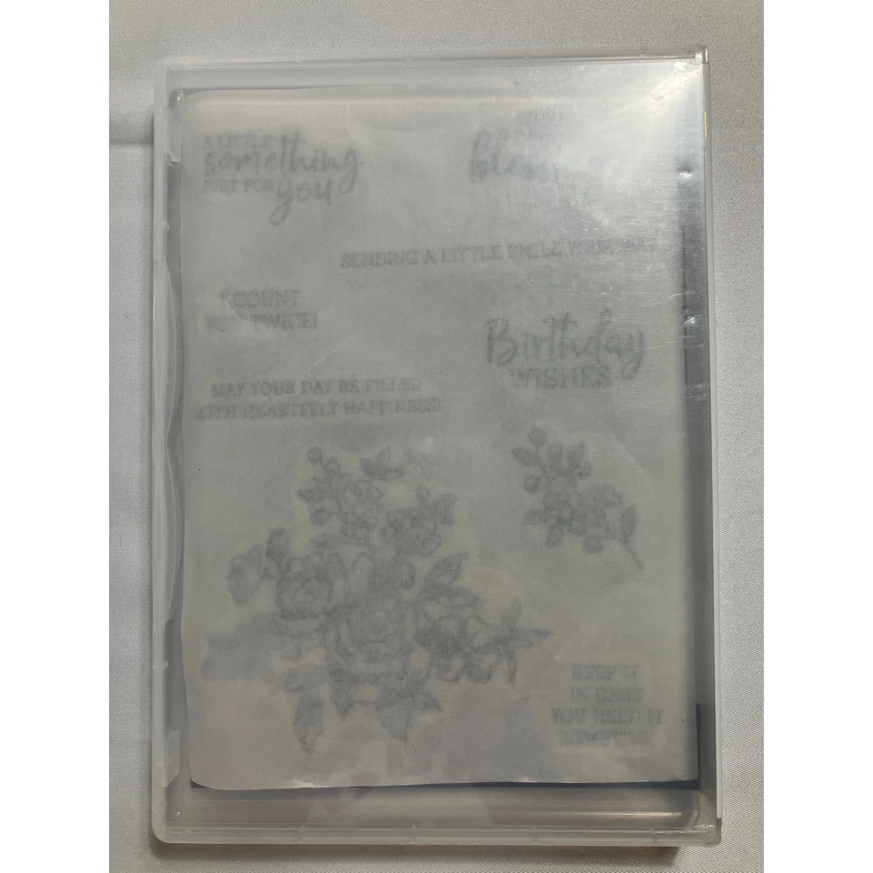 Estampación de frases elegantes estampillas adhesivas deseos de cumpleaños flores bendiciones artesanía Foto 4 de 4