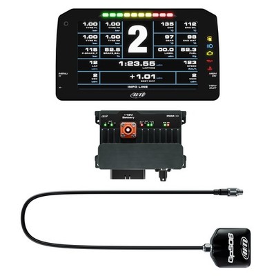 AIM PDM08 Advanced PDM / Datenlogger 0,5m GPS und 6 Zoll Straßenanzeige Option