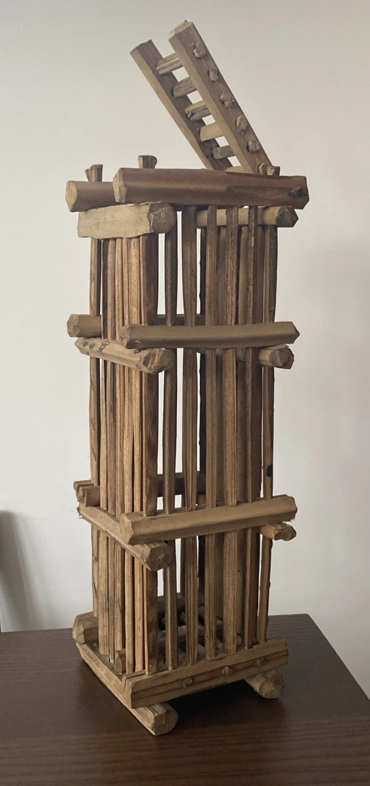 Antique /Vintage Rustic Birdcage/Animal Trap. Lovely item , handmade from bamboo