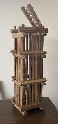 Antiker/Vintage rustikaler Vogelkäfig/Tierfalle. Schönes Stück, Handarbeit aus Bambus