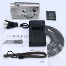 Nikon COOLPIX S4000 Shiny Silver With Battery  Charger From Japan