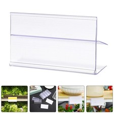 Soportes de etiquetas de plástico transparente con precio de exhibición al por menor de 25 piezas