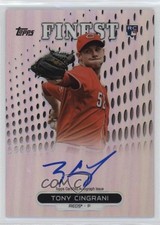 2013 Topps Finest Rookie Refractor Tony Cingrani #RA-TCI Auto fm0