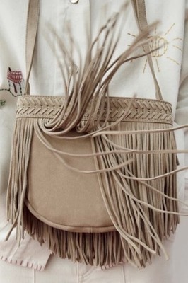 Damen Leder Crossbody Umhängetasche Festival Mit Franzen