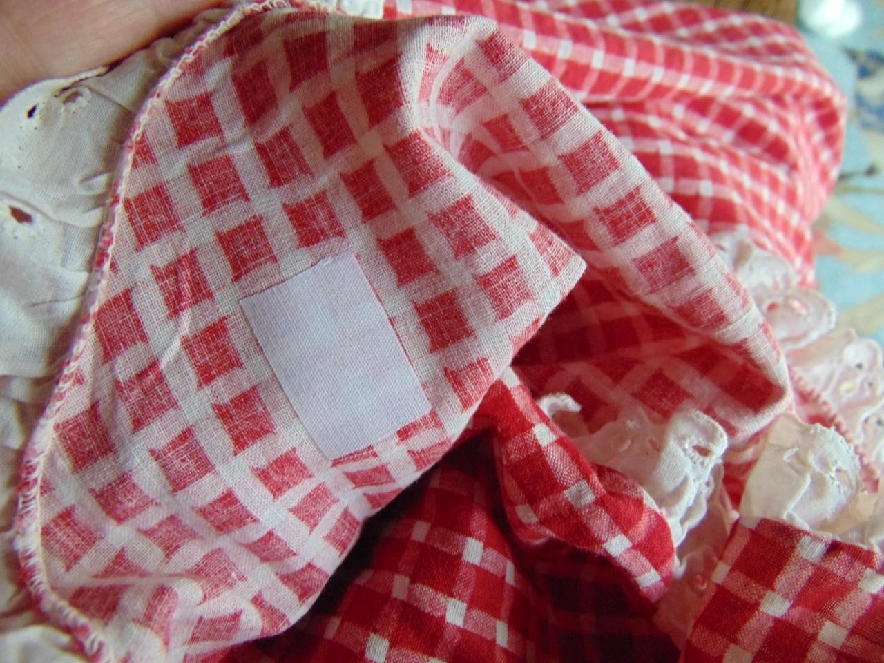 VTG 40s Princess Peggy Red Cotton Gingham House D… - image 11