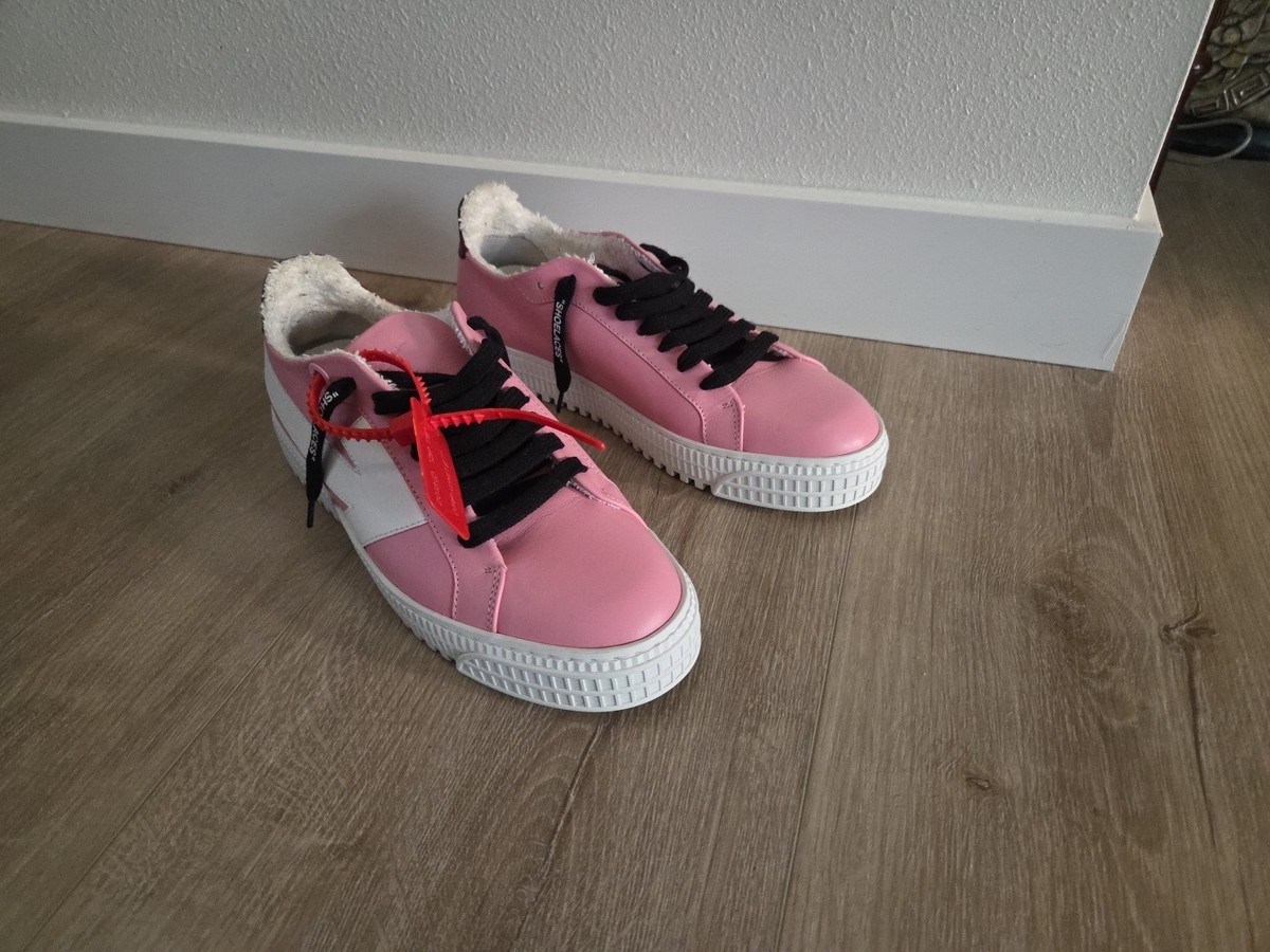 Off-White x Virgil Abloh Cup Sole 3.0 Low Pink Arrow Sneakers Size