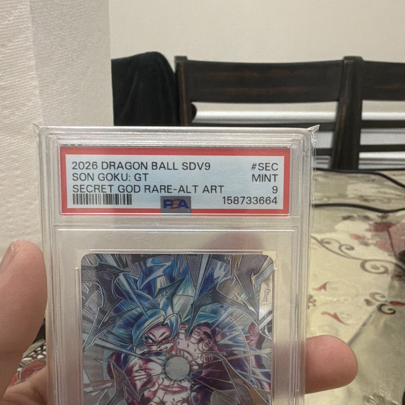 Dragon Ball Super Card Game 2026 SDV9 Son Goku GT #SEC PSA 9 Secret Rare view 4