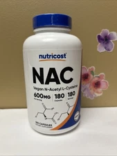 Nutricost 600mg N-Acetyl L-Cysteine NAC Supplement - 180 Pieces