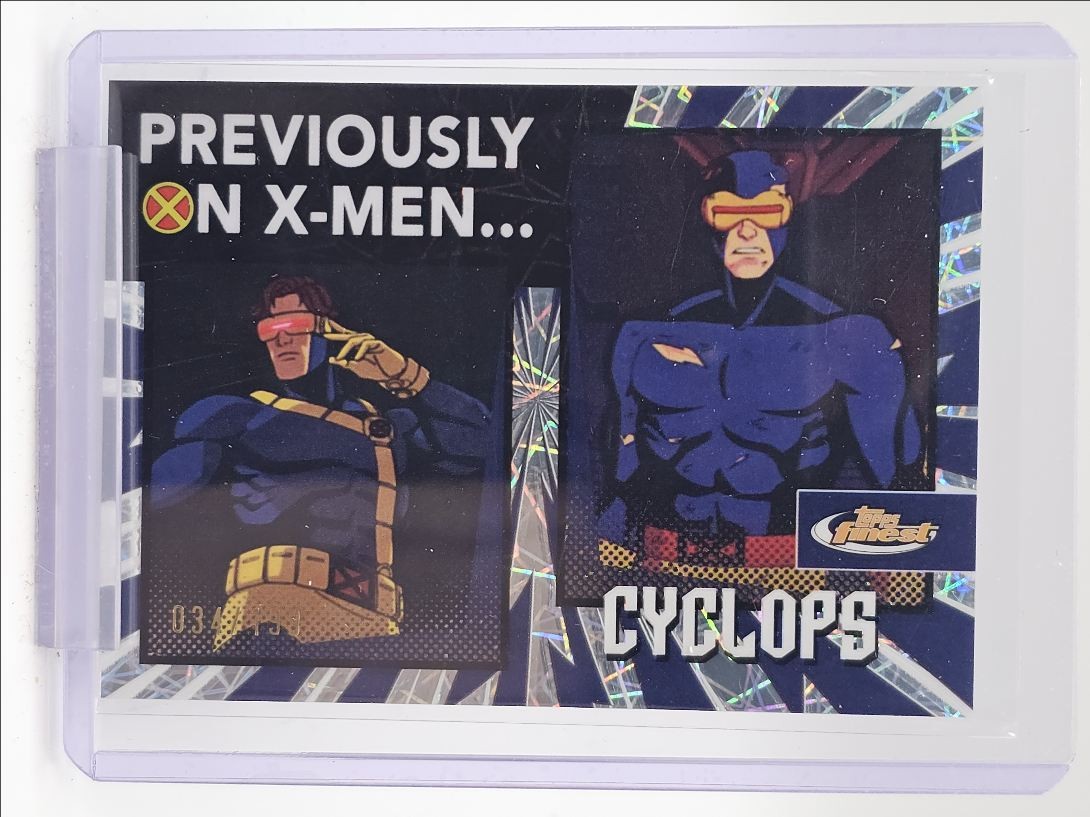 CYCLOPS 2025 TOPPS FINEST X-MEN '97 PREVIOUSLY ON X-MEN LASER /199 Q0757
