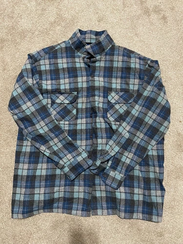 Vintage Pendleton Mens Plaid 100% Virgin Wool Board Shirt XXXL Tall Beach Boys - Picture 1 of 6