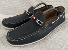 Riomar Azul Waterman Cuero Mordida de Caballo Mocasín Sin Cordones Driver Deck Zapatos Talla 14