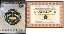 2025 2026 MINNESOTA WILD PLAYER JERSEY PATCH 25TH ANNIVERSARY PRIMARY PUCK STYLE
