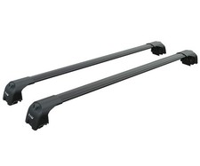 For Isuzu MU-X Roof Rack System, Aluminium Cross Bar, Flush Rail, Black